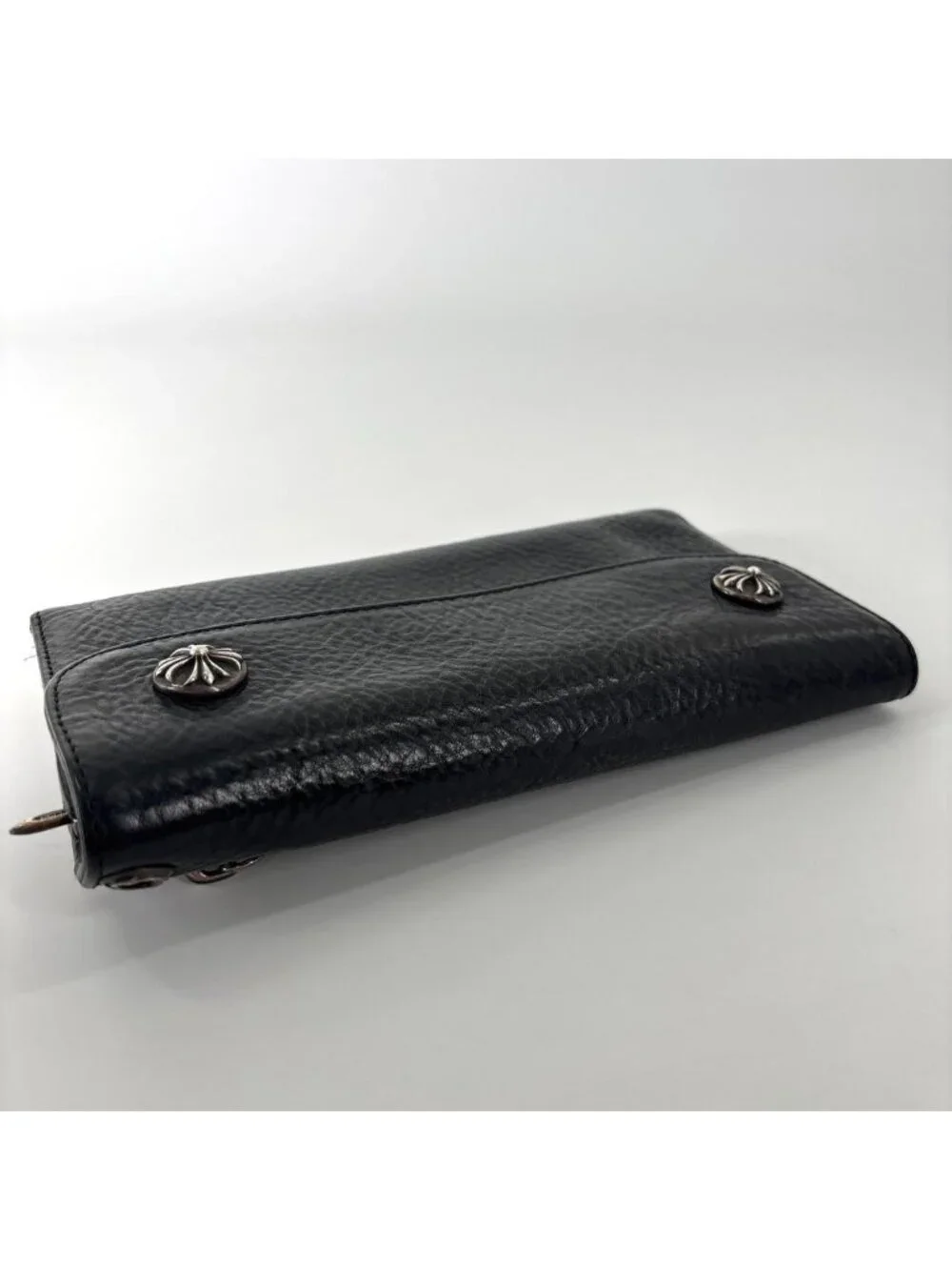 Chrome Hearts Super Wave Cross Ball Wallet Black